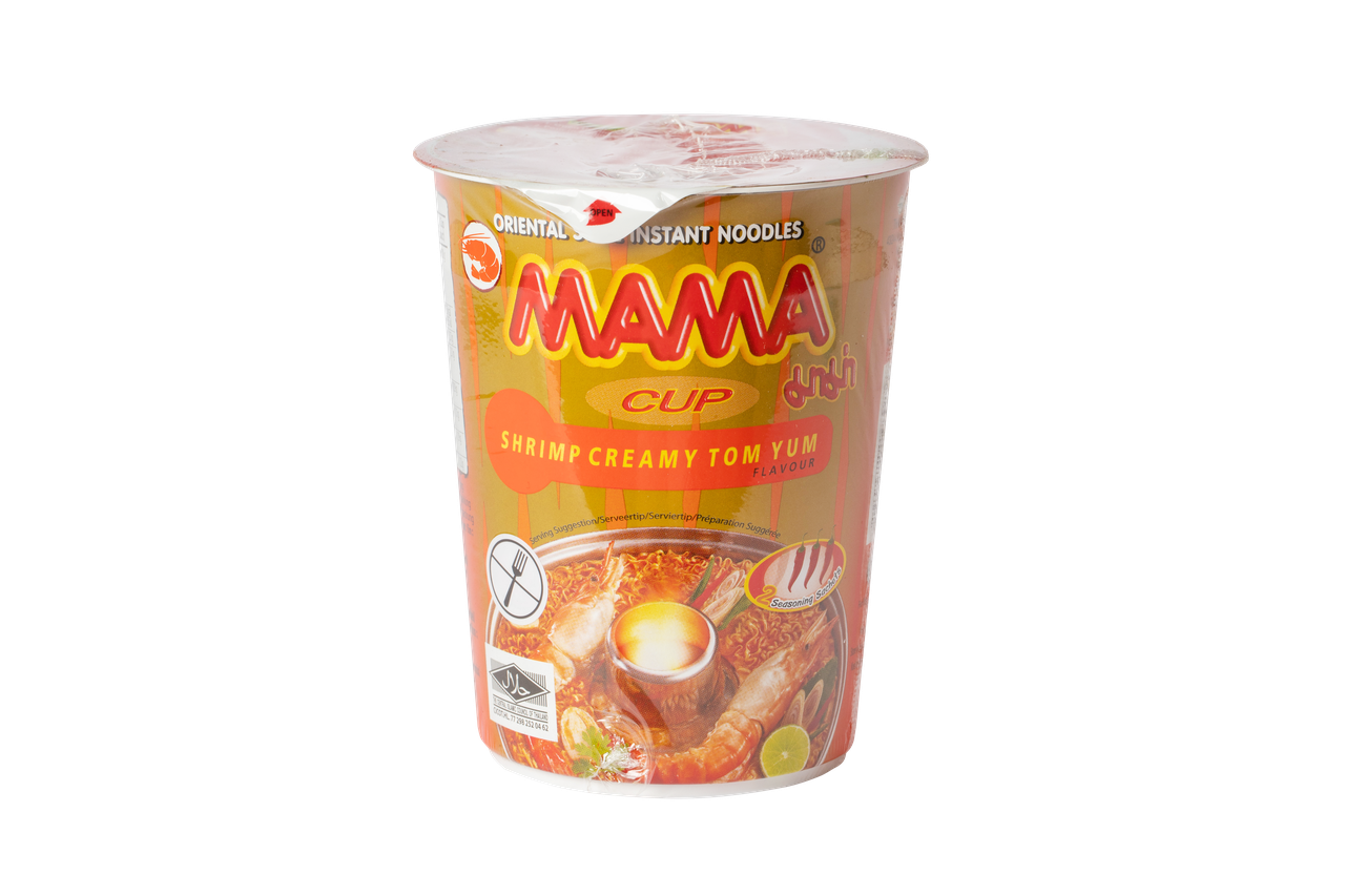 Локшина швидкого приготування з креветками та кремовим соусом Том Ям у стаканчику MAMA, 70 г