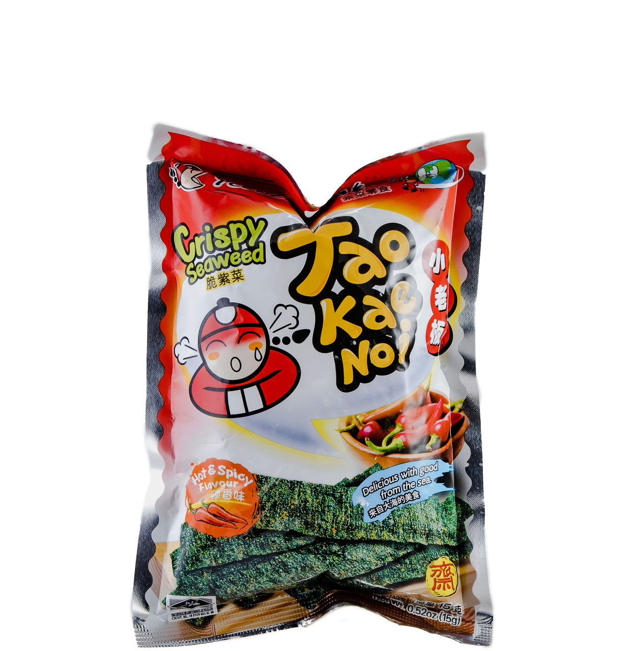 Норі снек гострі Seaweed Snack Hot and Spicy TAO KAE NOI 15 г