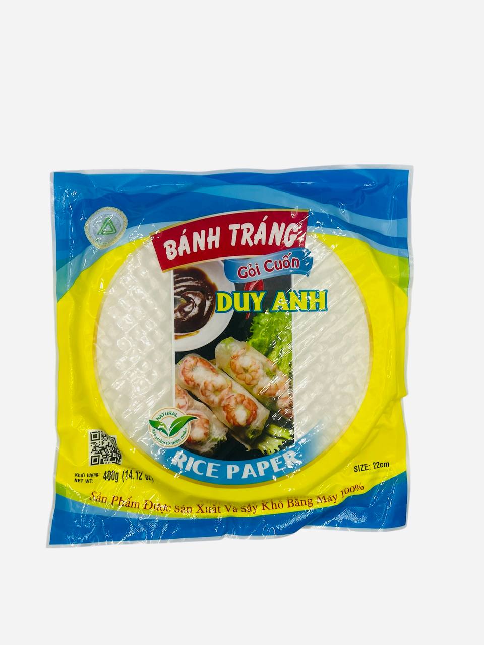 Папір рисовий круглий для фреш-ролів Duy Anh Foods 0,4 кг