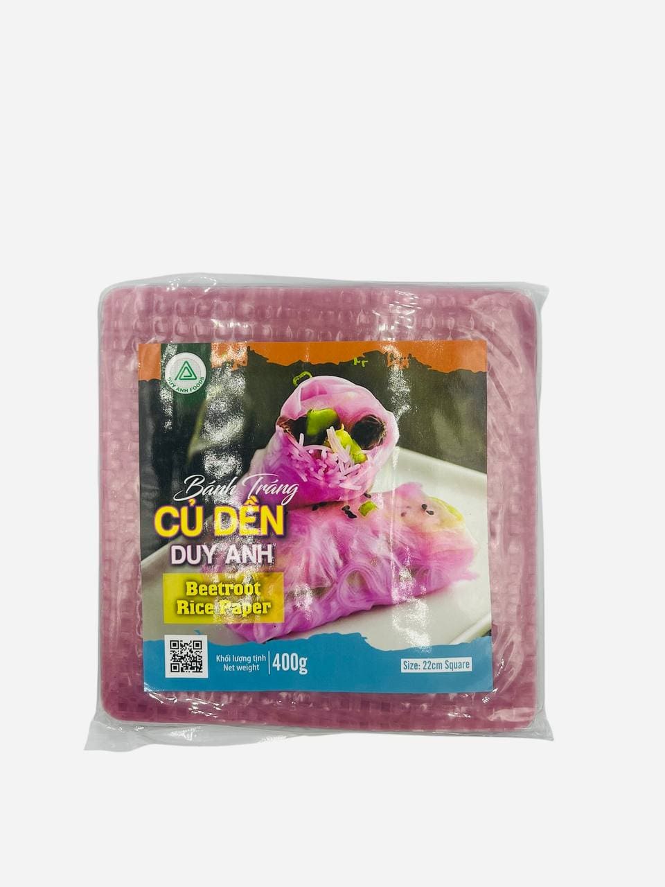 Папір рисовий квадратний рожевий Duy Anh Foods 0,4 кг